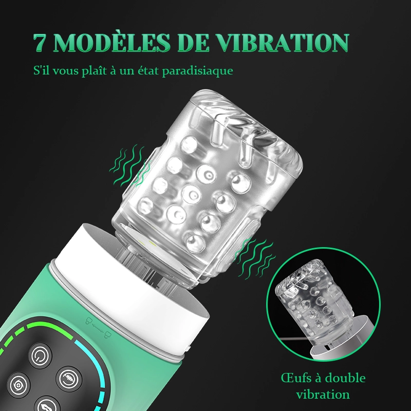 Masturbateur Étanche Sucant, Rotatif, Va-et-Vient et Vibrant