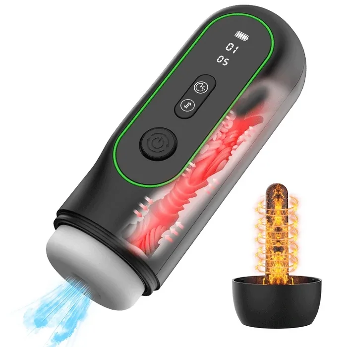 Masturbateur Succion, Va-et-Vient, Vibration, Chauffage et Voix