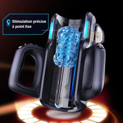  Masturbateur Avec 10 Modes De Va-et-Vient & 10 Vitesses, Avec 2 Manchons
