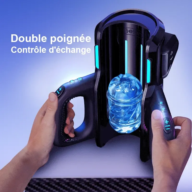  Masturbateur Avec 10 Modes De Va-et-Vient & 10 Vitesses, Avec 2 Manchons
