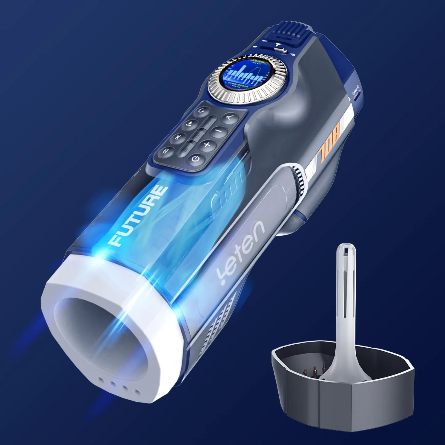 Masturbateur De Luxe Avec 10 Air Bags De Massage Et Base De Séchage Chauffante