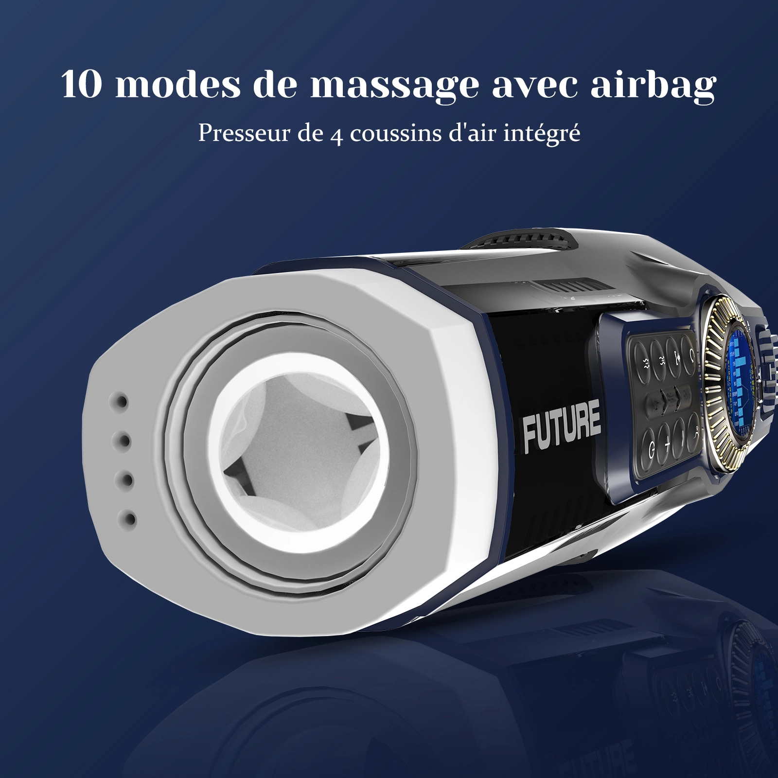Masturbateur De Luxe Avec 10 Air Bags De Massage Et Base De Séchage Chauffante