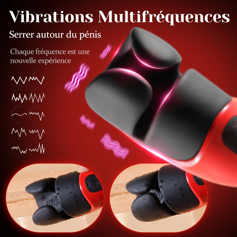 Masturbateur de Glan avec 10 Modes de Clippage et Vibrations