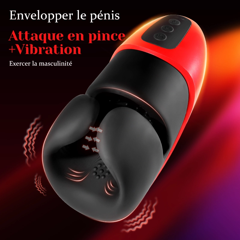 Masturbateur de Glan avec 10 Modes de Clippage et Vibrations