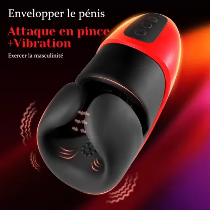 Masturbateur de Glan avec 10 Modes de Clippage et Vibrations
