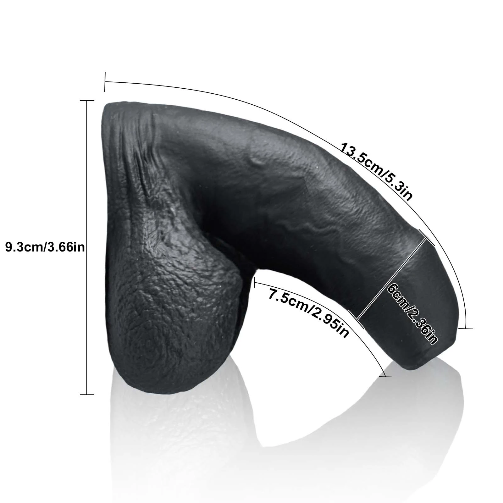 Petit Gode Noir Gode Silicone 13.4 cm