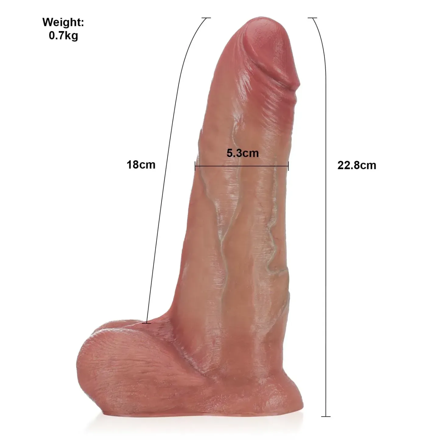 Petit Gode Réaliste Silicone Souple 22.8cm