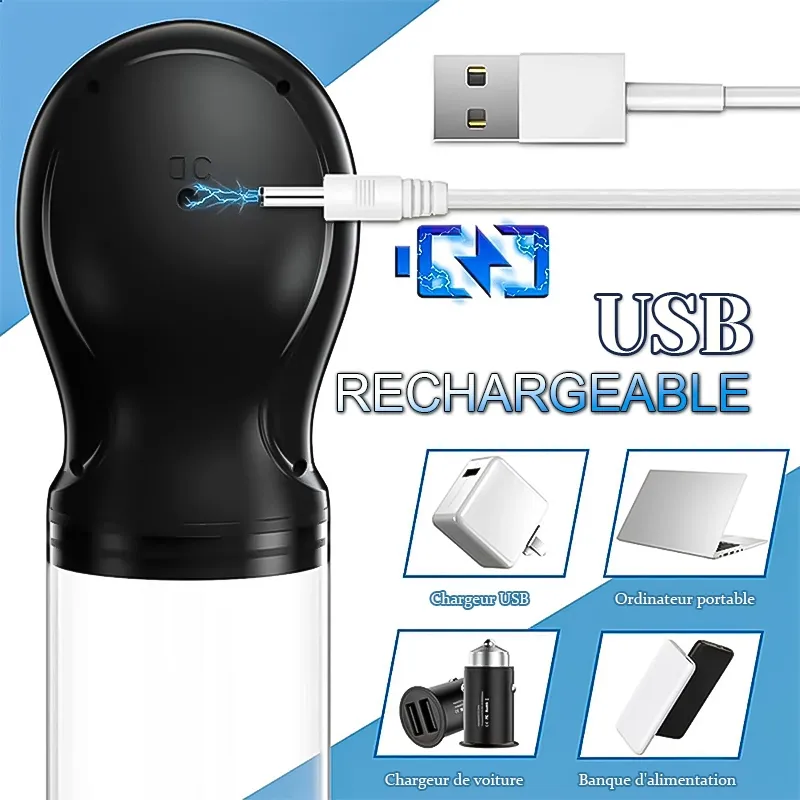 Pompe Penis 6 Modes d'Aspiration & Écran LCD