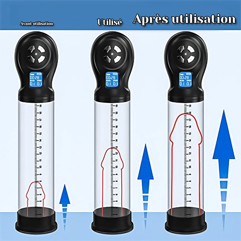 Pompe Penis 6 Modes d'Aspiration & Écran LCD