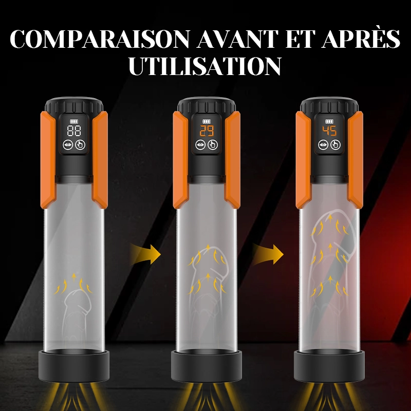Pompe a Penis à 5 Niveaux de Succion pour Entraînement à l'Eau Chaude et Froide