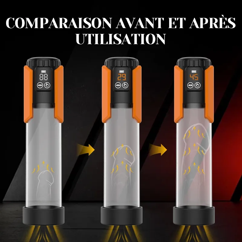 Pompe a Penis à 5 Niveaux de Succion pour Entraînement à l'Eau Chaude et Froide