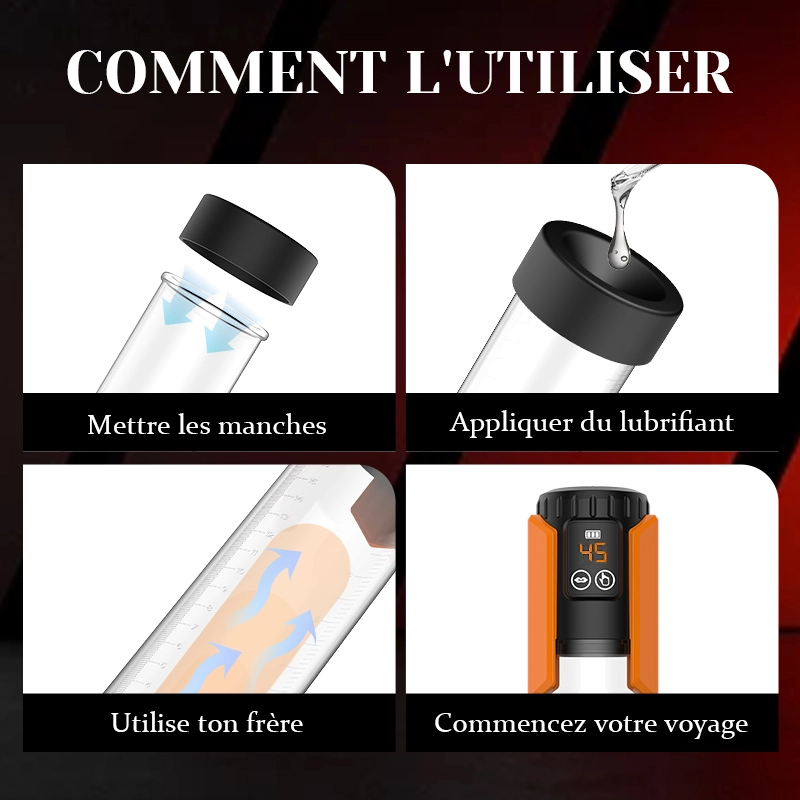 Pompe a Penis à 5 Niveaux de Succion pour Entraînement à l'Eau Chaude et Froide