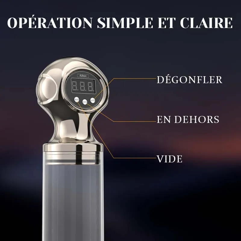 Pompe a Penis avec Aspiration Puissante et Dégonflage à Une Touche