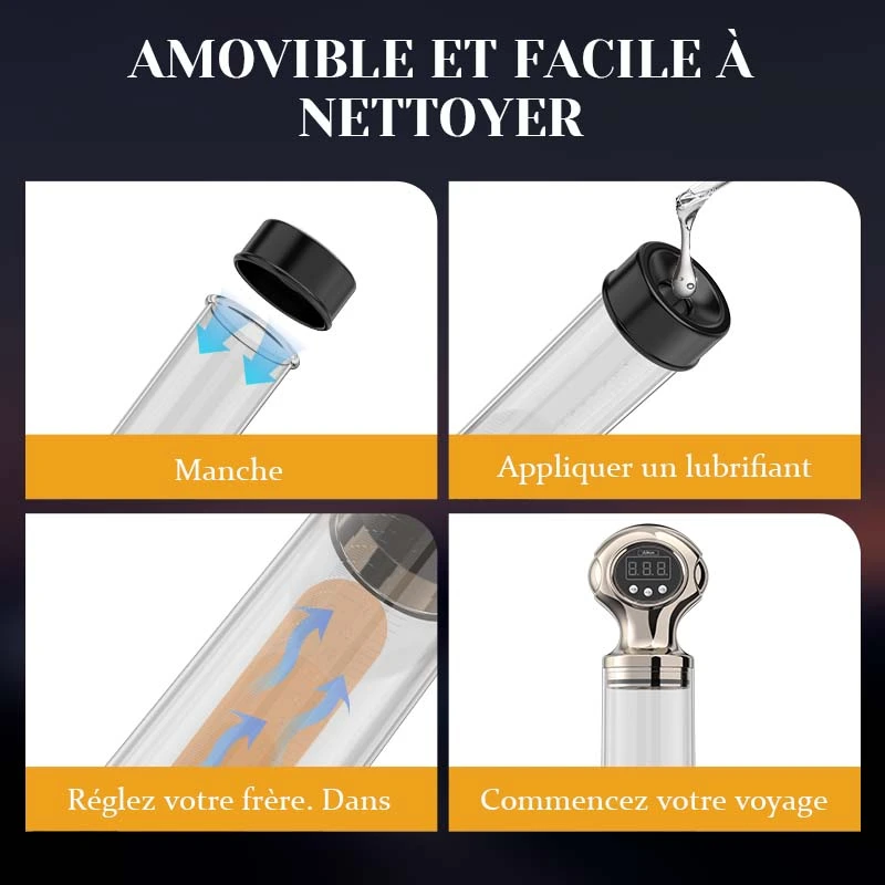 Pompe a Penis avec Aspiration Puissante et Dégonflage à Une Touche