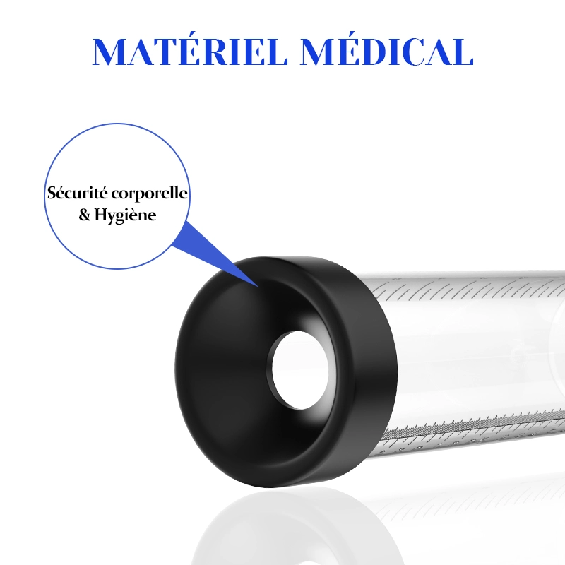 Pompe a Penis Manuelle avec Baromètre et Échelle