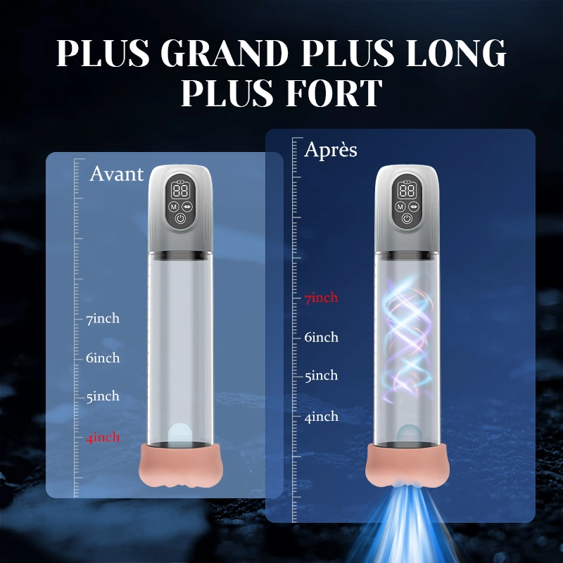 Pompe a Penis Hydraulique à 5 Niveaux de Succion avec Manchon Masturbateur Supplémentaire