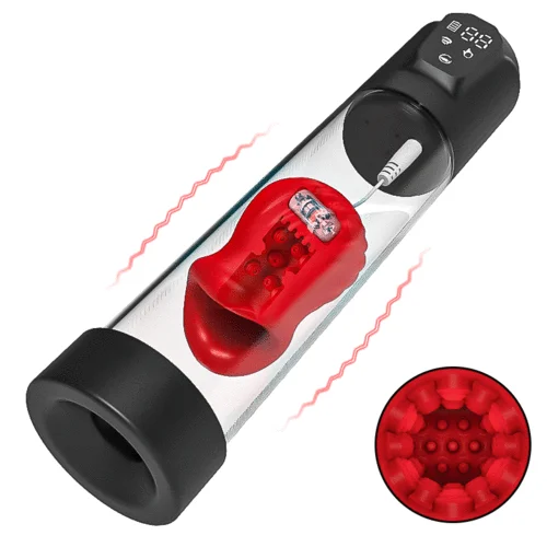 Pompe a Penis Hydraulique avec Vibrateur Intégré