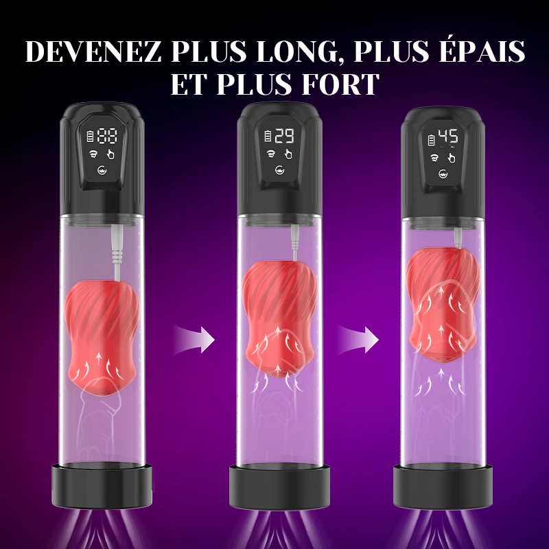 Pompe a Penis Hydraulique avec Vibrateur Intégré