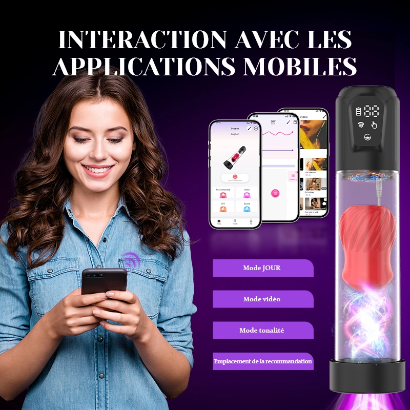 Pompe a Penis Hydraulique avec Vibrateur Intégré