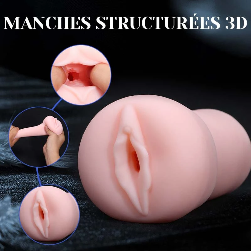 Pompe a Penis avec 6 Niveaux de Succion, Grognements et Manchon Réaliste 3D