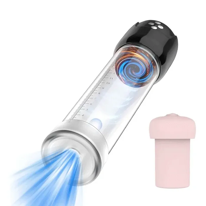 Pompe a Penis avec 6 Niveaux de Succion, Grognements et Manchon Réaliste 3D