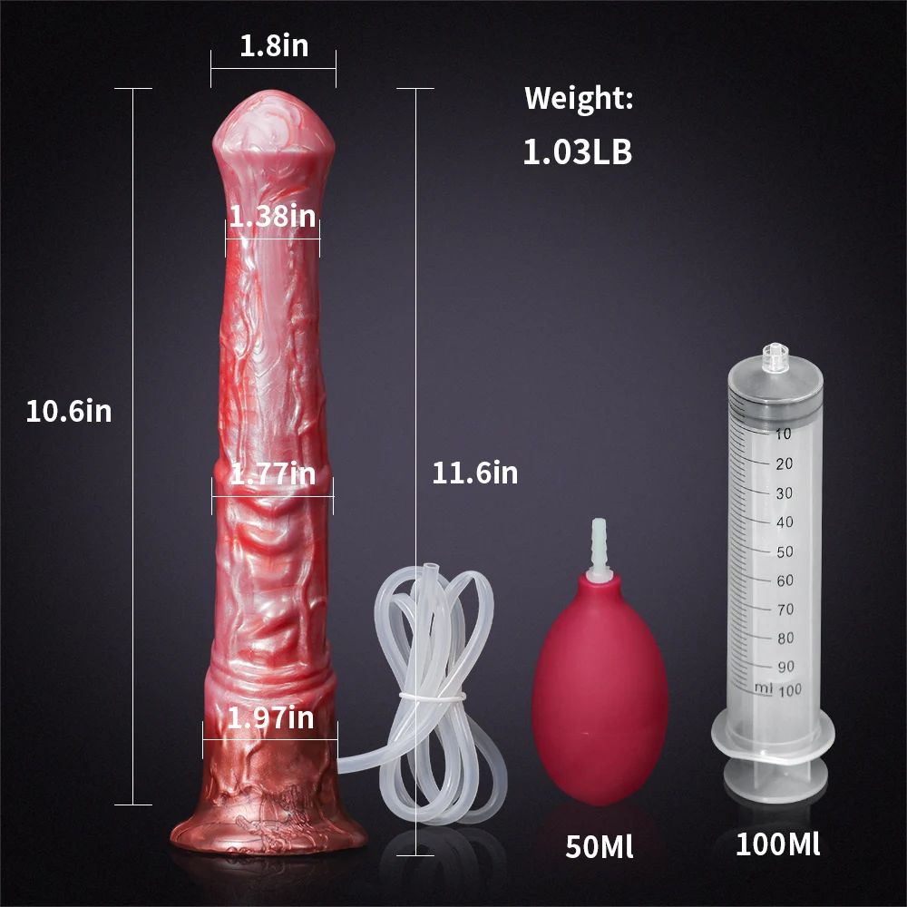 Réaliste Gode ​​Cheval éjaculation Silicone 29.5cm