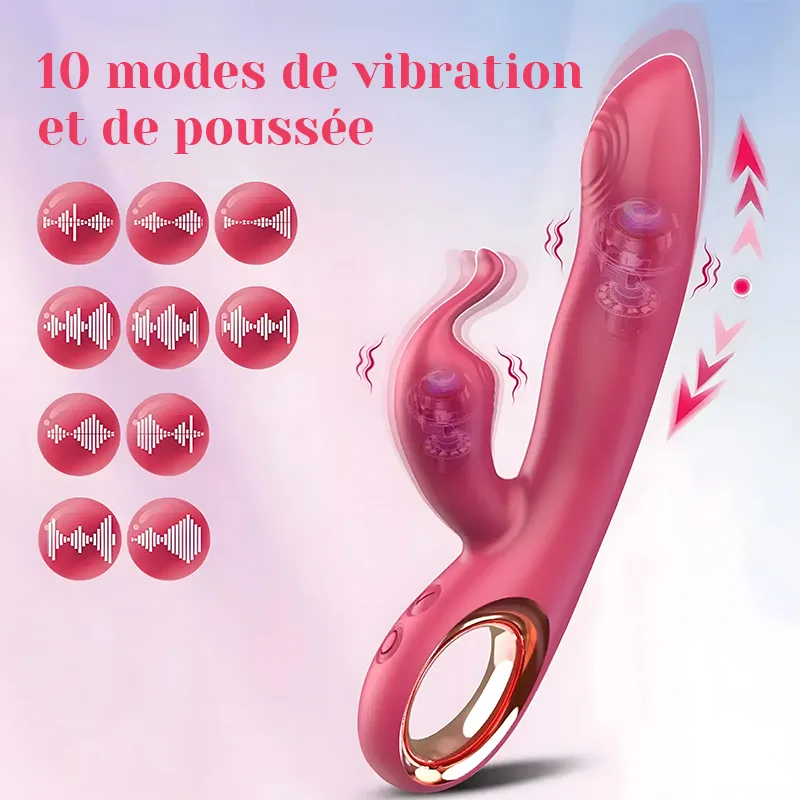 Rabbit Vibrator À 10 Modes De Vibration Et De Poussée Pour Une Stimulation Ultime