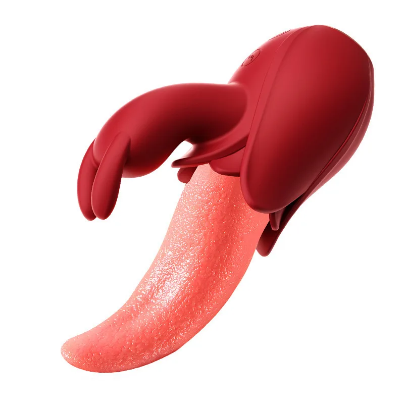Rabbit Vibrator Silicone Avec Langue Et Modes De Léchage Et De Tapotement