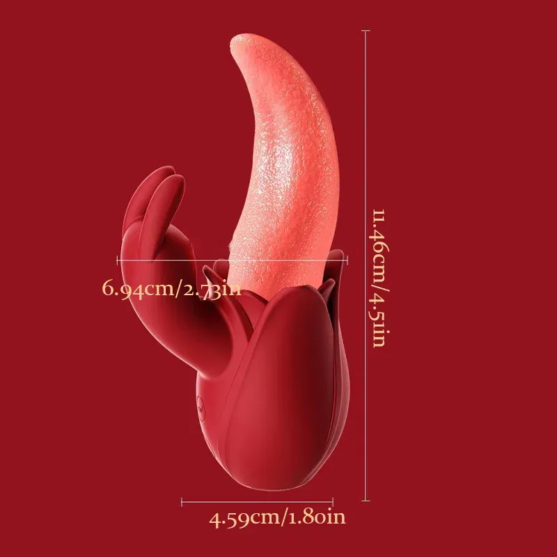 Rabbit Vibrator Silicone Avec Langue Et Modes De Léchage Et De Tapotement