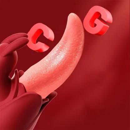 Rabbit Vibrator Silicone Avec Langue Et Modes De Léchage Et De Tapotement