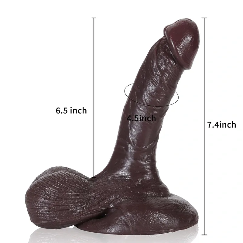Realistic Dildo Avec Testicules Et Ventouse Large De 18 cm