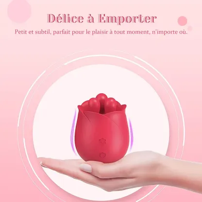 Rose Vibrateur Avec Trois Perles Stimulantes