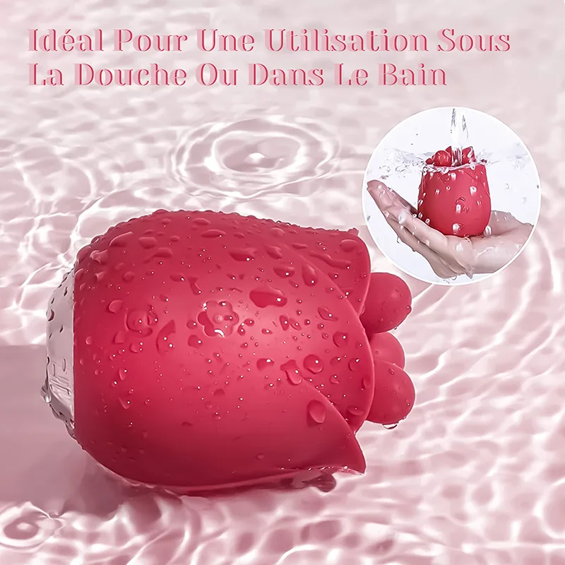 Rose Vibrateur Avec Trois Perles Stimulantes