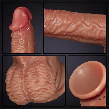 Silicone à Bascule Télescopique Gode Vibrant 20cm