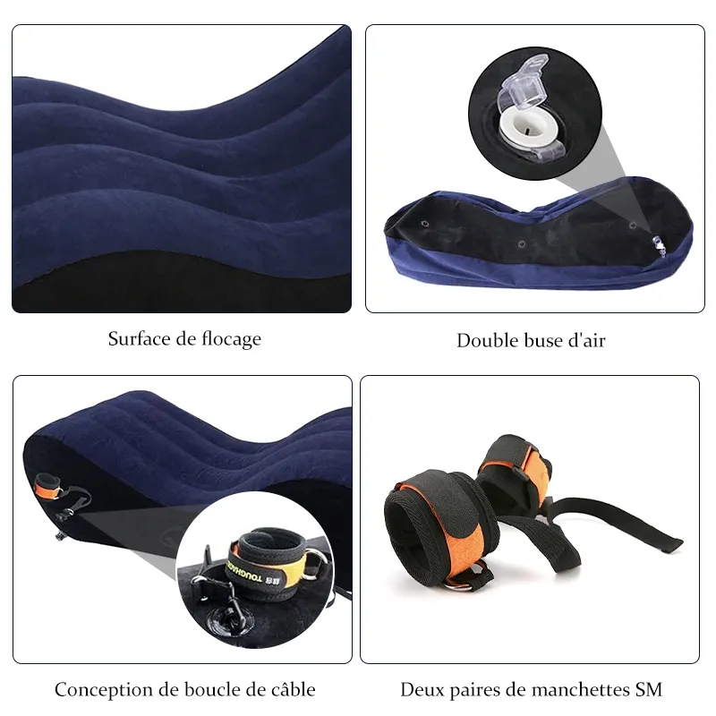 Set de Sofa Tantrique Gonflable Portable