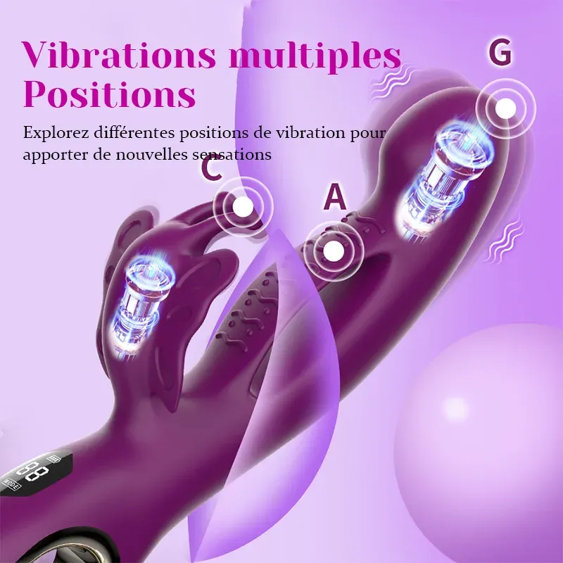 Stimulateur Clitoridien 3 En 1 Avec Stimulation Multiple De Vibrations Papillon