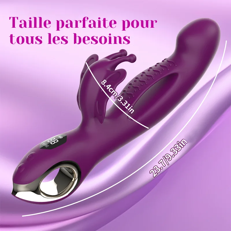 Stimulateur Clitoridien 3 En 1 Avec Stimulation Multiple De Vibrations Papillon