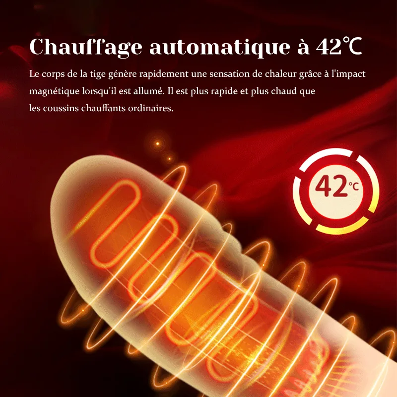 Stimulateur Clitoridien 2 En 1 Avec Poussée Aspiration Vibration Et Chauffage