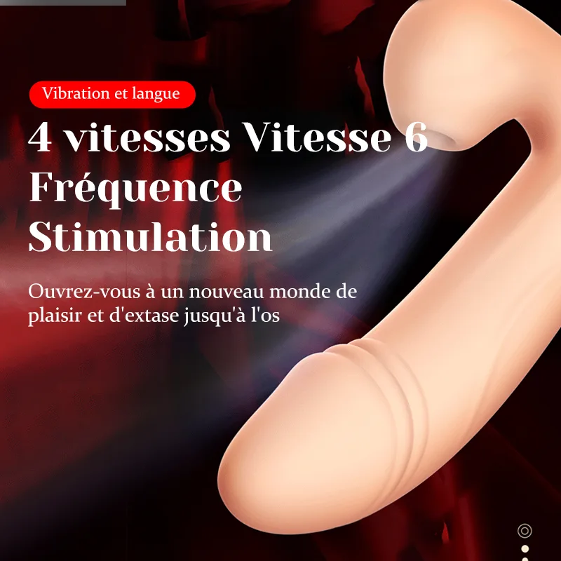 Stimulateur Clitoridien 2 En 1 Avec Poussée Aspiration Vibration Et Chauffage