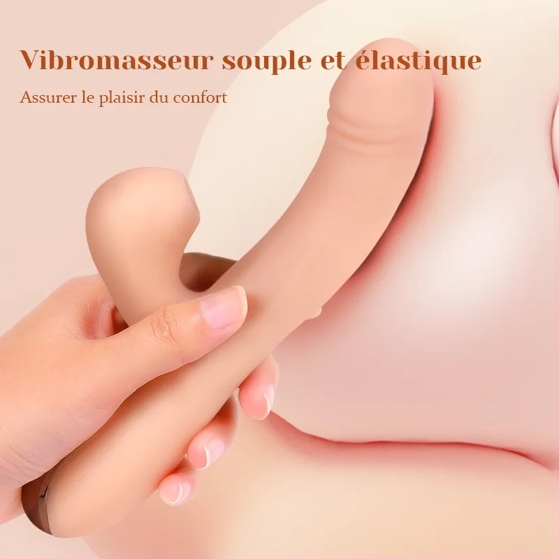 Stimulateur Clitoridien 2 En 1 Avec Poussée Aspiration Vibration Et Chauffage