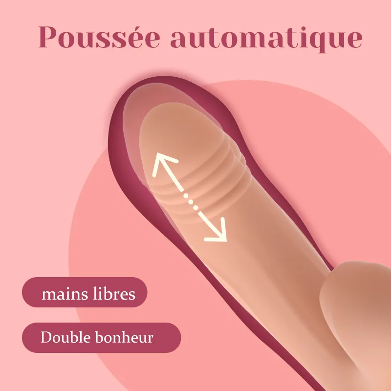 Stimulateur Clitoridien 2 En 1 Avec Poussée Aspiration Vibration Et Chauffage