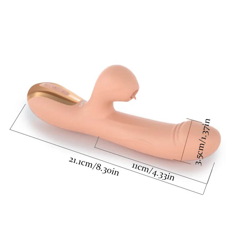 Stimulateur Clitoridien 2 En 1 Avec Poussée Aspiration Vibration Et Chauffage