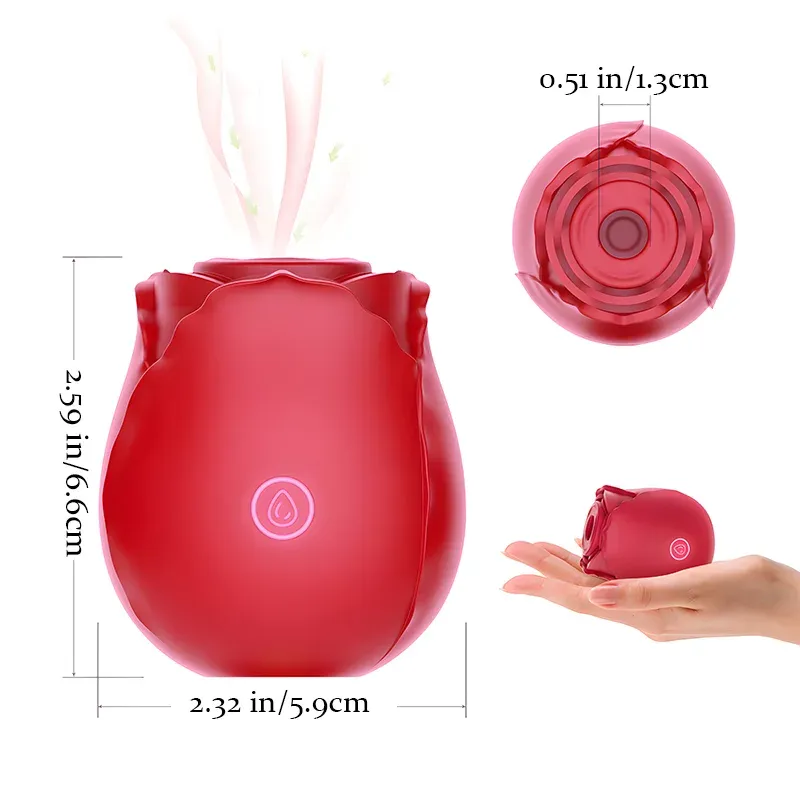 Stimulateur Clitoridien Vibrant à 10 Ventouses Vibromasseur Rose