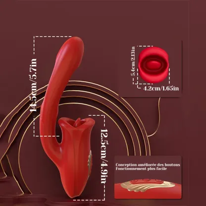 Stimulateur Clitoris 3 En 1 À Vibrations Léchantes