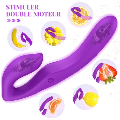 Stimulateur Clitoris Double Embout Télécommande 9 Vitesses