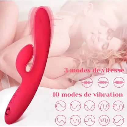 Stimulateur Clitoris Silicone Rechargeable 10 Vibrations Et 5 Modes De Succion