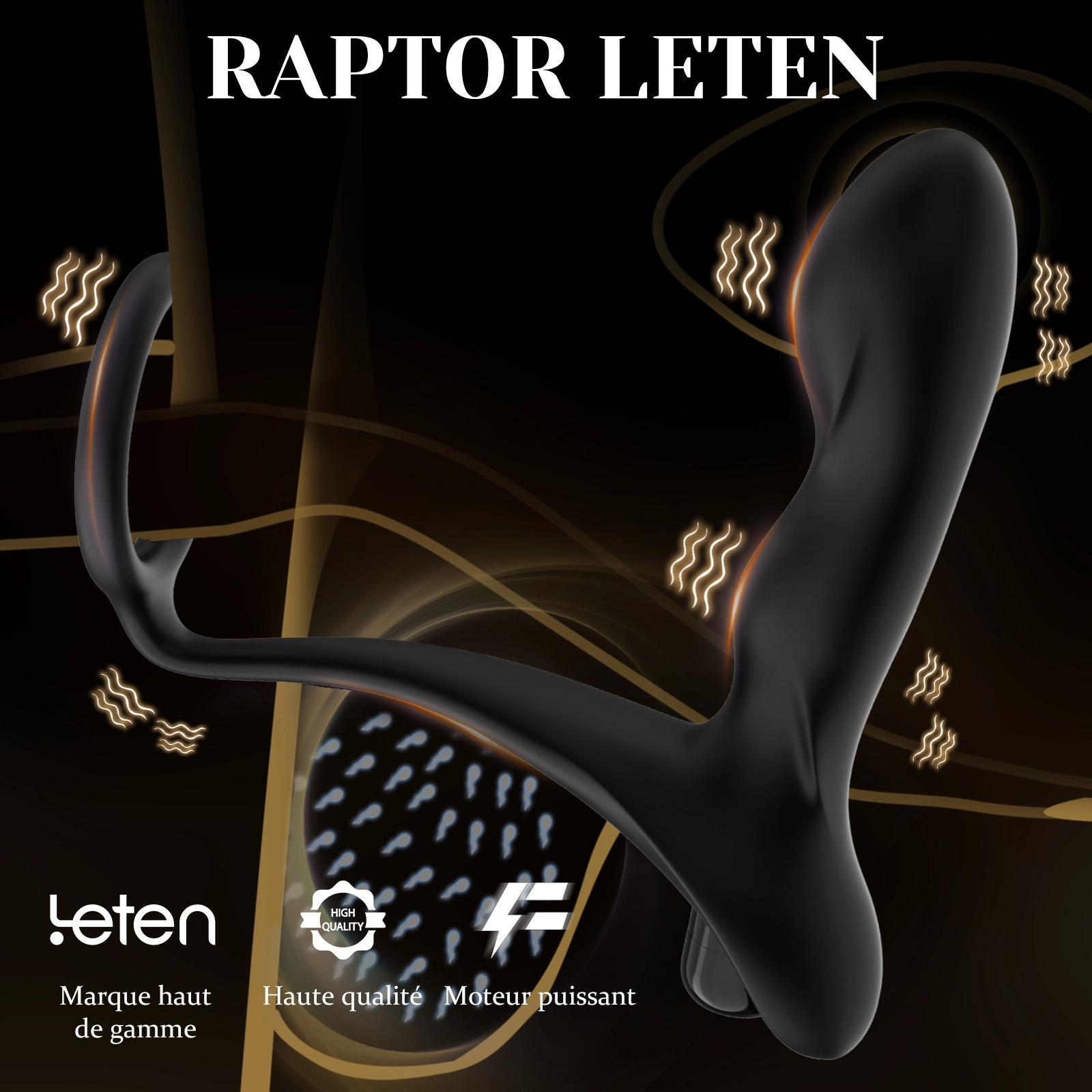 Leten - Stimulateur Prostatique avec 7 Modes de Vibration et Vibromasseur Intégré