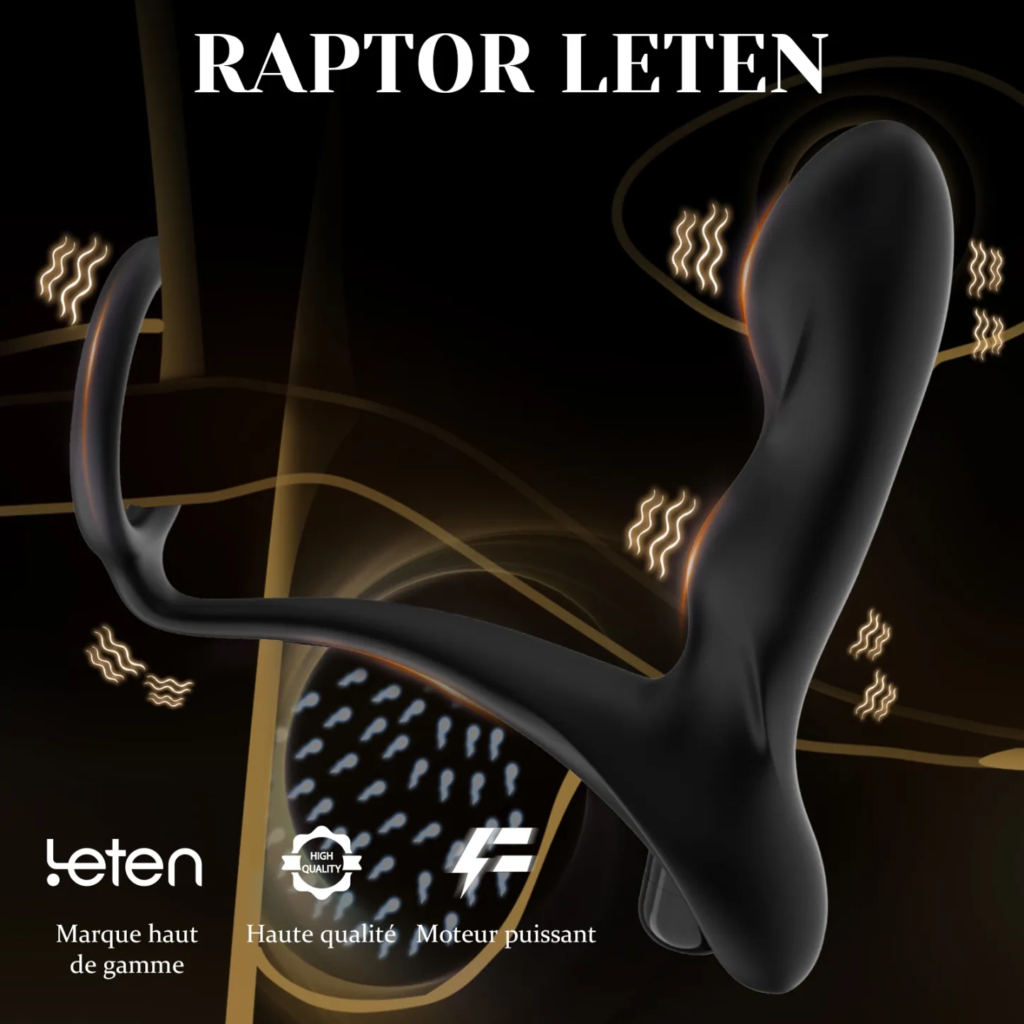 Leten - Stimulateur Prostatique avec 7 Modes de Vibration et Vibromasseur Intégré