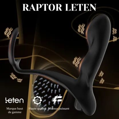 Leten - Stimulateur Prostatique avec 7 Modes de Vibration et Vibromasseur Intégré