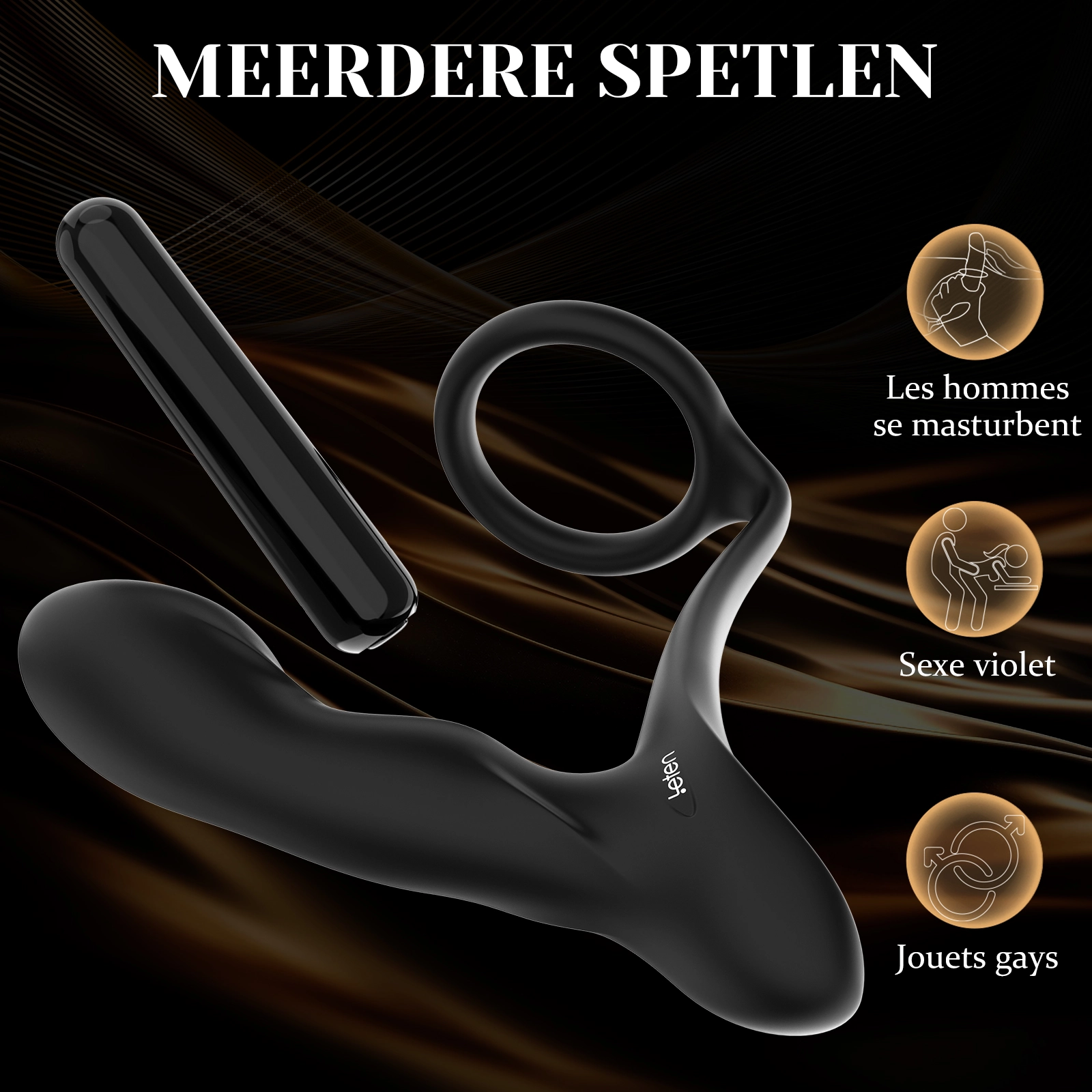Leten - Stimulateur Prostatique avec 7 Modes de Vibration et Vibromasseur Intégré